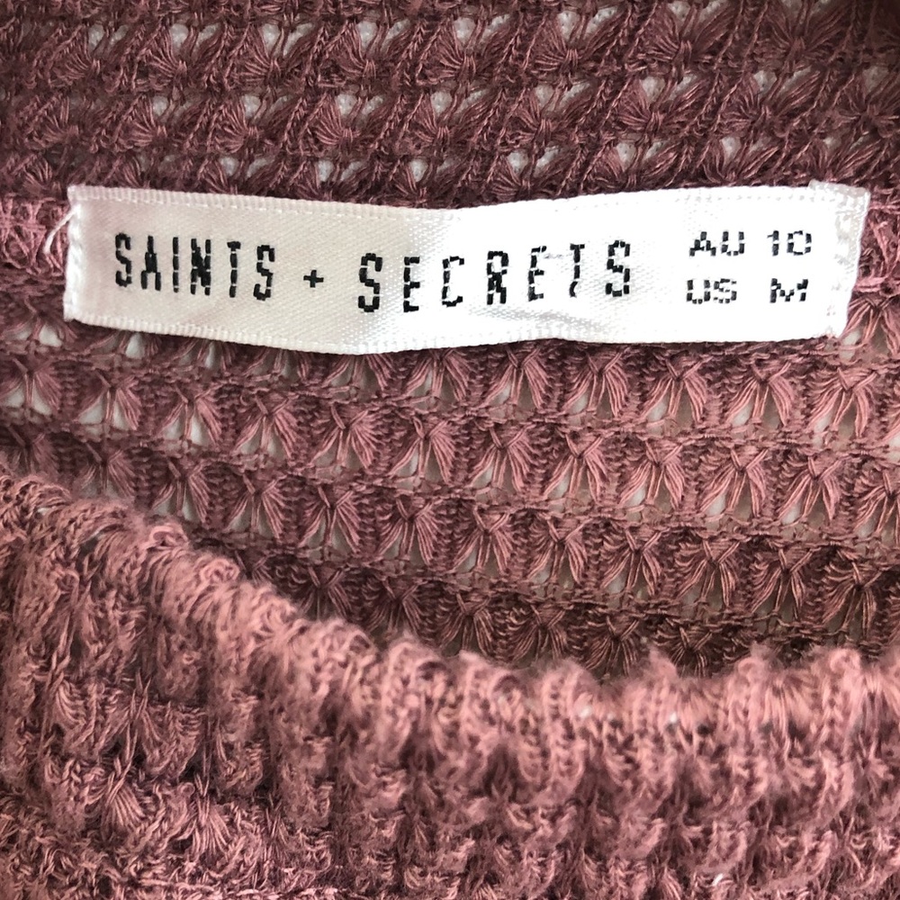 COPY - SAINTS+SECRETS purple romper (off the shoulder)- size 10 - Picture 2 of 2